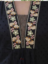 Black Embroidered Ram Boota Kurta and Pant Set with Dupatta